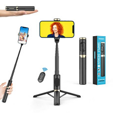 Deals, Discounts & Offers on Mobile Accessories - GRENARO Bluetooth Extendable Selfie Sticks with Detachable Wireless Remote and Tripod Stand, Multifunctional Aluminu Selfie Stick with Tripod Stand Compatible with iPhone/OnePlus/Samsung/Oppo/Vivo Etc Phones