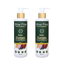 Deals, Discounts & Offers on Beauty Care - Wow fineOnion Shampoo|Hair Growth Shampoo| Hair Fall Control | Reduces Split Ends & Frizz |Repairs Dry & Damaged Hair (pack-2)