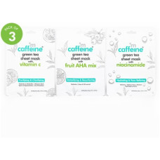 Deals, Discounts & Offers on  - mCaffeine Green tea sheet mask (Pack of3)(3 Items in the set)