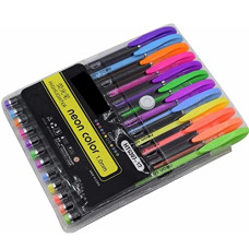 Deals, Discounts & Offers on Stationery - Gel Pens Set Color Gel Pens,Glitter, Metallic, Neon Pens Set Good Gift For Coloring Kids Sketching Painting Drawing (Pastel Neon Pen) (Set Of 12)