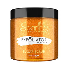 Deals, Discounts & Offers on Beauty Care - Spantra Mango Sugar Scrub | Face & Body Scrub | Tan Removal | Body Polishing | Natural Essential Oil Enriched for Moisturizing & Nourishing Skin | Suitable