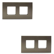 Deals, Discounts & Offers on Home Improvement - Schneider electric Opale-4 Module Grid and Cover Plate, Green Oak (Pack of 2)
