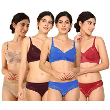 Deals, Discounts & Offers on Women - Fashion Comfortz Women Net Bra Panty Set