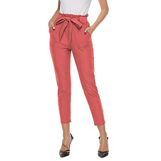 Deals, Discounts & Offers on Women - dockstreetDC-TrouserVNTieTrSalmon Large