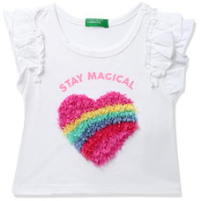 Deals, Discounts & Offers on Baby Care - [Size 0 Months-3 Months] United Colors of Benetton Baby-Girl's Regular T-Shirt