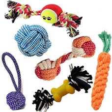 Deals, Discounts & Offers on Toys & Games - Pet Believe Dog Rope Toys Puppy Small and Medium Dogs Dogs Interactive Durable Washable Cotton Dog Chew Rope Toys Teeth Cleaning Pack of 6 Rope Toys, 6 Pcs (Color May Vary)