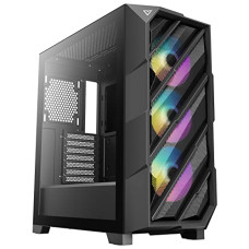 Deals, Discounts & Offers on  - Antec Dark Phantom DP503 Mid Tower ATX Gaming Case I Cabinet I Tempered Glass Side Panel I 3 x 120 mm Fans Included, Type-C Ready, Rubber Grommets