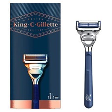 Deals, Discounts & Offers on Health & Personal Care - King C. Gillette Mens Neck Razor, for Sensitive Skin (Neck and Cheeks) with Built in Precision Trimmer