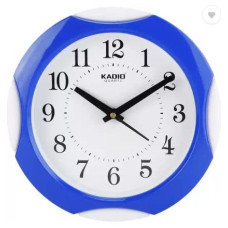 Deals, Discounts & Offers on  - Kadio Analog 20 cm X 20 cm Wall Clock (Blue, with Glass, Standard).