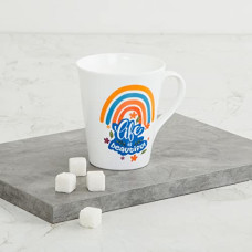 Deals, Discounts & Offers on  - Home Centre Corsica Oxford Multicolour Bone China Printed Milk Mug - 340ml