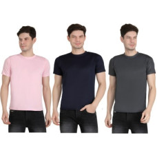 Deals, Discounts & Offers on  - [Size M] Ben ToiPack of 3 Men Solid Round Neck Multicolor T-Shirt