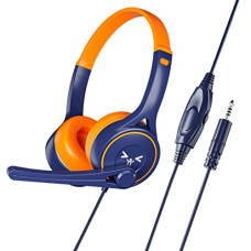 Deals, Discounts & Offers on  - CHONCHOW Wired Headphone with Mic for Kids Birthday Gift, Children Earphone with 40mm Driver, Adjustable Headband,