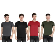 Deals, Discounts & Offers on  - [Size S] Ben ToiPack of 4 Men Solid Round Neck Multicolor T-Shirt