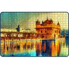 Deals, Discounts & Offers on  - Webby Golden Temple Painting Wooden Jigsaw Puzzle, 500 Pieces