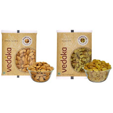 Deals, Discounts & Offers on  - Amazon Brand - Vedaka Dry Fruit Combo - Almonds and Raisins (2 X 200 gm)