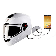 Deals, Discounts & Offers on  - Steelbird SBA-1 7Wings HF ISI Certified Full Face Helmet with Clear Visor Detachable Handsfree Device(Medium 580 MM, Dashing White)