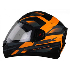 Deals, Discounts & Offers on  - Steelbird SBA-1 R2K Full Face Graphics Helmet in Matt Finish with Clear Visor (Large 600 MM, Matt Black Orange)