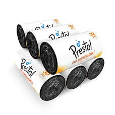 Deals and Offers on  - Presto! Oxo-Biodegradable Garbage Bags, Small - 30 bags/roll (Pack of 6, plastic, Black) Deals, Discounts & Offers on  - Presto! Oxo-Biodegradable Garbage Bags, Small - 30 bags/roll (Pack of 6, plastic, Black)