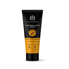 Deals and Offers on  - The Man Company Sunscreen Lotion SPF 30 For Men - 100ml | Light Weight Infused with Green Tea & Soyabean | Blue Light Technology, Broad Spectrum PA +++ | UVA & UVB Protection | Matte Effect | Toxin-free Deals, Discounts & Offers on  - The Man Company Sunscreen Lotion SPF 30 For Men - 100ml | Light Weight Infused with Green Tea & Soyabean | Blue Light Technology, Broad Spectrum PA +++ | UVA & UVB Protection | Matte Effect | Toxin-free