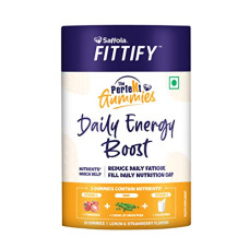 Deals, Discounts & Offers on  - Saffola FITTIFY The PerfeKt Gummies | Daily Energy Boost | 30 Gummies | Kids & Adults | Nutrients like Vitamin C, Vitamin A & Zinc reduces Daily Fatigue | Lemon & Strawberry Flavour