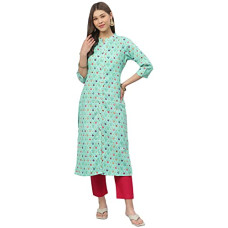 Deals, Discounts & Offers on Women - NAINVISH Women's Printed Kurti (SD344-347_K)