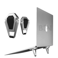 Deals, Discounts & Offers on Laptop Accessories - KUJA Mini Premium Metal Folding Portable Laptop Stand Non-Slip Base Tabletop Risers