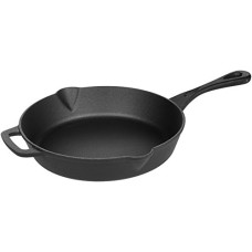 Deals, Discounts & Offers on Cookware - AmazonBasics Pre-Seasoned Cast Iron Skillet Pan - L (10.25 inch, 2.18 Kgs) - Black