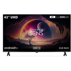Deals, Discounts & Offers on Entertainment - [For Bank of Baroda Credit Card EMI] SENS Pikaso 109 cm (43 inch) Ultra HD (4K) LED Smart Android TV(SENS43WASUHD)