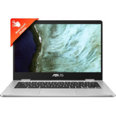 Deals, Discounts & Offers on Laptops - ASUS Chromebook Touch Intel Celeron Dual Core N3350 - (4 GB/64 GB EMMC Storage/Chrome OS) C423NA-BZ0522 Chromebook(14 inch, Silver, 1.34 Kg)