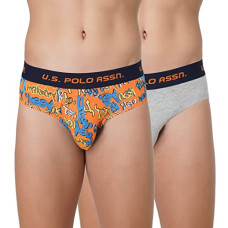 Deals, Discounts & Offers on Men - U.S. POLO ASSN. Men Brushed Elastic Cotton Stretch IYAJ Briefs - Pack of 2