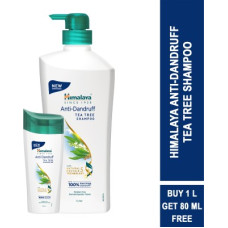 Deals and Offers on - HIMALAYA Anti-Dandruff Tea Tree Shampoo (1L) + Anti-Dandruff Tea Tree Shampoo (80ml) Free(1000 ml) Deals, Discounts & Offers on - HIMALAYA Anti-Dandruff Tea Tree Shampoo (1L) + Anti-Dandruff Tea Tree Shampoo (80ml) Free(1000 ml)