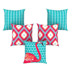 Deals and Offers on - AEROHAVEN Set of 5 Abstract Decorative Hand Made Jute Throw/Pillow Cushion Covers - CC-106 - (16 Inch x 16 Inch) Deals, Discounts & Offers on - AEROHAVEN Set of 5 Abstract Decorative Hand Made Jute Throw/Pillow Cushion Covers - CC-106 - (16 Inch x 16 Inch)
