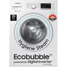 Deals, Discounts & Offers on Home Appliances - [For SBI Credit Card] SAMSUNG 6.5 kg with Steam Fully Automatic Front Load Washing Machine with In-built Heater White(WW65R20EKMW/TL)