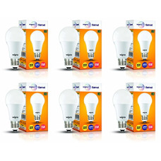 Deals, Discounts & Offers on  - wipro Polycarbonate Garnet Base E27 9-Watt Led Bulb (Pack of 6, Warm White)
