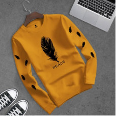 Deals, Discounts & Offers on  - [Sizes M, L, XL, XXL] BLIVEMen Printed Round Neck Cotton Blend Yellow T-Shirt