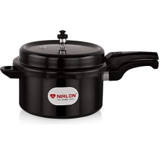 Deals, Discounts & Offers on Cookware - NIRLON Hard Anodised Aluminium Outer Lid Pressure Cooker Compatible with Induction & Gas, 7.5 Liters