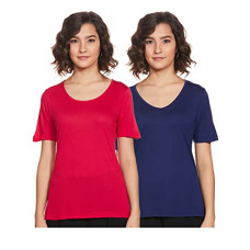 Deals and Offers on Women - Indigo Women's Regular T-Shirt Deals, Discounts & Offers on Women - Indigo Women's Regular T-Shirt