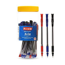 Deals, Discounts & Offers on Electronics - Reynolds BRITE BP 25 CT JAR - 15 BLUE, 5 BLACK & 5 RED I Lightweight Ball Pen With Comfortable Grip