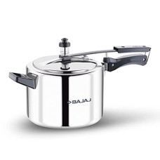 Deals, Discounts & Offers on Cookware - Bajaj New Shakti ILPC 5L Aluminium Inner Lid Pressure Cooker (Grey/Silver)