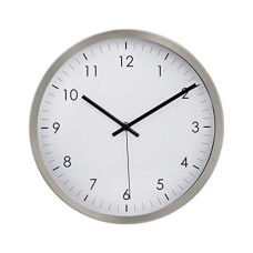 Deals, Discounts & Offers on  - amazon basics Traditional Wall Clock, Nickel, 30.4 cm