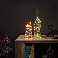 Deals, Discounts & Offers on  - Amazon Brand - Solimo Wine Bottle String Lights, Copper Wire, Battery-Operated, 2 M (Warm White, 20 LED
