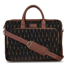 Deals, Discounts & Offers on Laptop Accessories - ZOUK Ikat GreRed Handmade PeTA approved Vegan Leather Office Shoulder Bag for 15.6 inch Laptop, MacBook with Detachable Strap