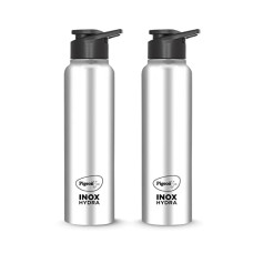 Deals and Offers on - Pigeon by Stovekraft Inox hydra 700ml pack of 2 Stainless Steel Drinking Water Bottle 700ml Flipper Cap - Silver (1 year Warranty) Deals, Discounts & Offers on - Pigeon by Stovekraft Inox hydra 700ml pack of 2 Stainless Steel Drinking Water Bottle 700ml Flipper Cap - Silver (1 year Warranty)
