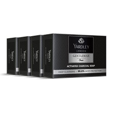 Deals, Discounts & Offers on  - Yardley London Gentleman Classic Activated Charcoal Soap| 99.9% Germ Protection and Deep Cleansing| Daily Bathing Bar Soap For Men| Masculine Fragrance| 100g (Pack of 4)