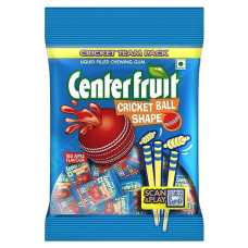 Deals, Discounts & Offers on  - Center Fruit Liquid Filled Cricket Shape Ball, Red Apple flavour, 67.2 g