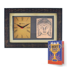 Deals, Discounts & Offers on  - ARCHIES Ganesh Ji Murti Ganesha Clock | Analog Table Clocks, Desk Top, Wall Hanging Facility |29 X 9 X 10 Cm,Bronze,Wooden Frame with Brass Idol) C137