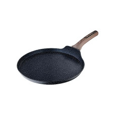 Deals, Discounts & Offers on Cookware - BERGNER Ultimate ILag Marble Non Stick Tawa/Dosa Tawa, 28 cm, Induction Base, Wooden Soft Touch Handle, Food Safe (PFOA Free), Thickness 3.5mm, 1 Year Warranty, Grey