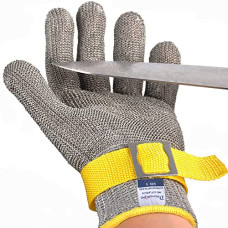 Deals, Discounts & Offers on  - Dowellife Level 9 Cut Resistant Glove Food Grade, Stainless Steel Mesh Metal Glove Knife Cutting Glove