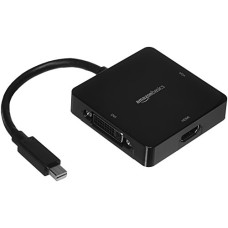 Deals and Offers on - Amazon Basics AmazonBasics Mini DisplayPort to HDMI/DVI/VGA Adapter - Black, 5-Pack Deals, Discounts & Offers on - Amazon Basics AmazonBasics Mini DisplayPort to HDMI/DVI/VGA Adapter - Black, 5-Pack