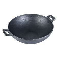 Deals and Offers on - Wonderchef Forza 24 cm Cast-Iron Kadhai, Pre-Seasoned Cookware, Induction Friendly, 1.9L, 3.8mm Deals, Discounts & Offers on - Wonderchef Forza 24 cm Cast-Iron Kadhai, Pre-Seasoned Cookware, Induction Friendly, 1.9L, 3.8mm